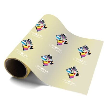 Etiquetas adhesivas transparentes - impresión color blanco